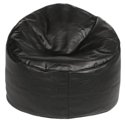 HOME Leather Effect Bean Chair - Black.
